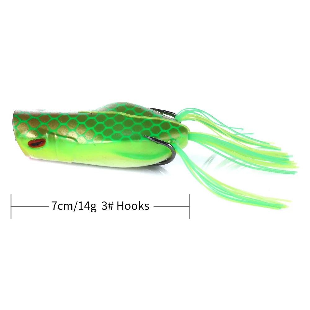 3pcs 10PCS Ray Frog Lure 7cm 14g Fishing Lure Sillicon Bait Artificial For Snakehead Bass Pike Carp Pesca bait Topwater