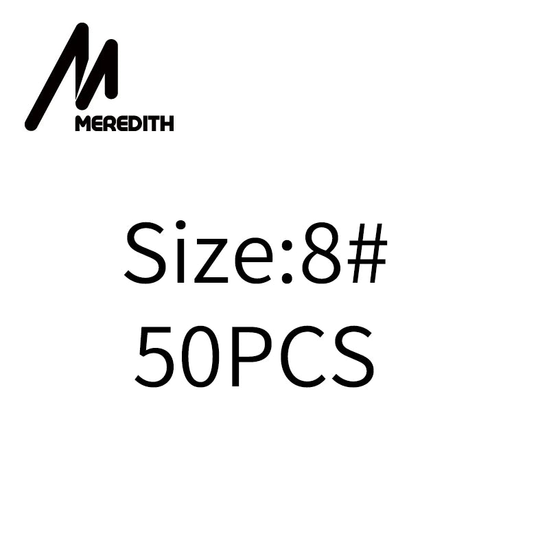 MEREDITH 50PCS/Lot Ball Bearing Swivel Solid Rings Fishing Connector Ocean Boat Fishing Hooks