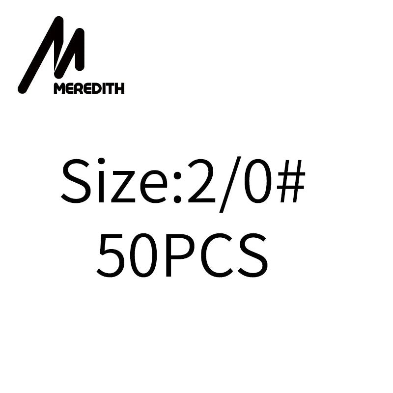 MEREDITH 50PCS/Lot Ball Bearing Swivel Solid Rings Fishing Connector Ocean Boat Fishing Hooks