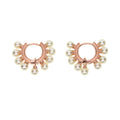 2023 Fashion Factory Customize 925 Sterling Silver Gold Plated Sea Fresh Pearl Huggie Hoop Earring