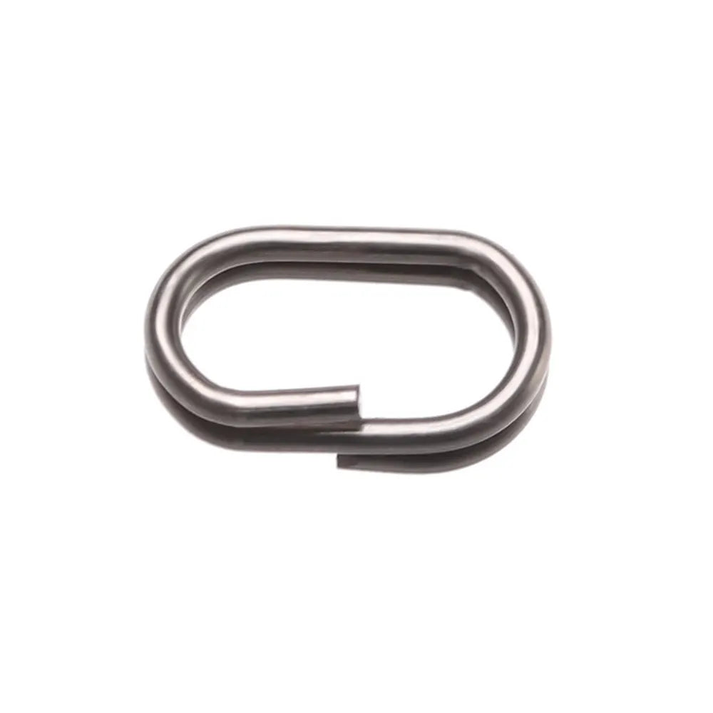 50 PCs/Lot 8/10/13/15/17/19mm Oval Split Rings Snap Swivel Bent Head Fishing Tackle Steel Fishing lure Split Fishing Accessories