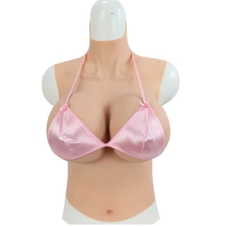 Silicone E Cup Breast Forms Realistic Cotton-Filled Artificial Big Boobs for Transgender Drag Queen Crossdresser
