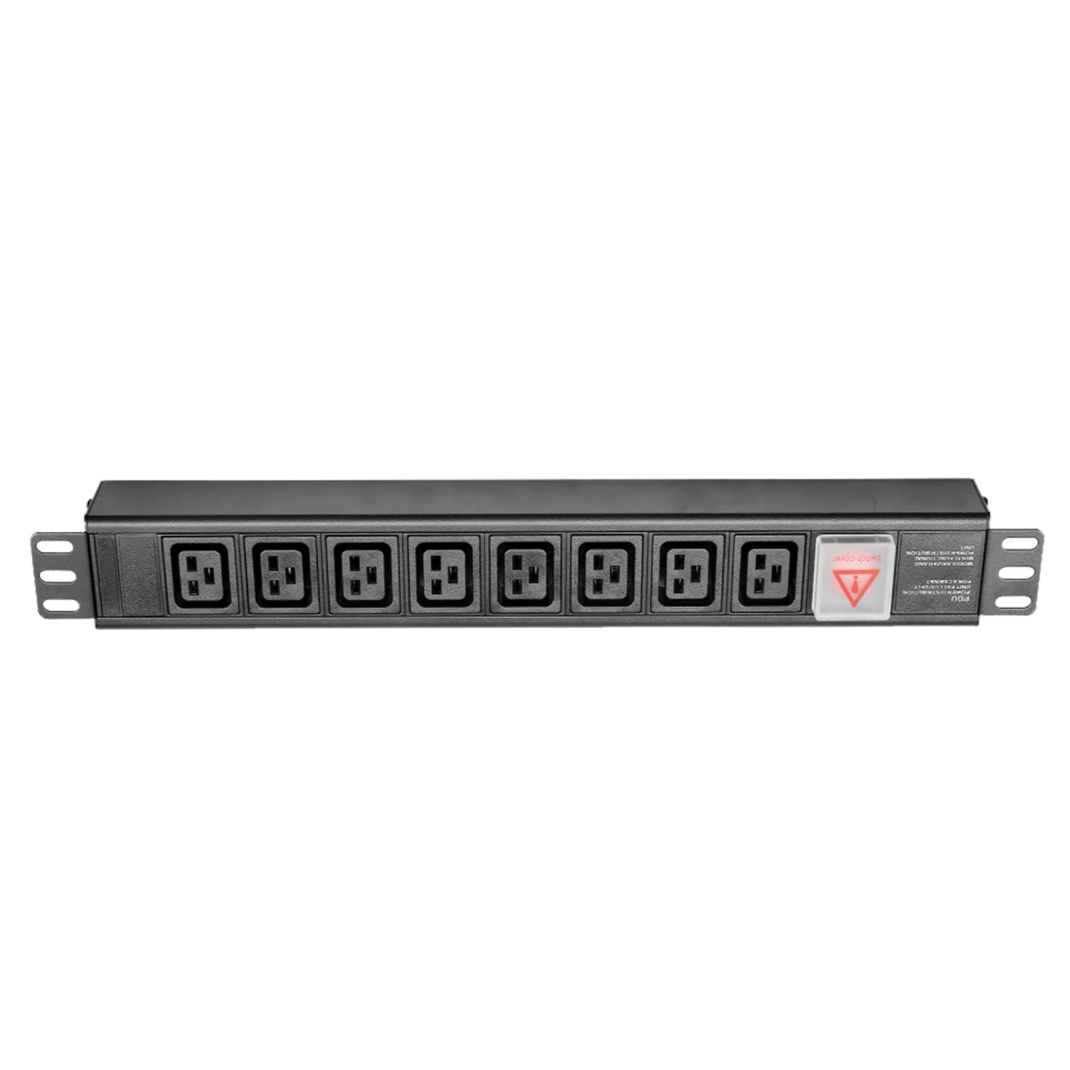 GWGJ OEM AC Industrial Power Distribution Unit IEC C19 PDU Model C19-08-S005 with Rocker Switch Breaker 110V~220V 16A Black