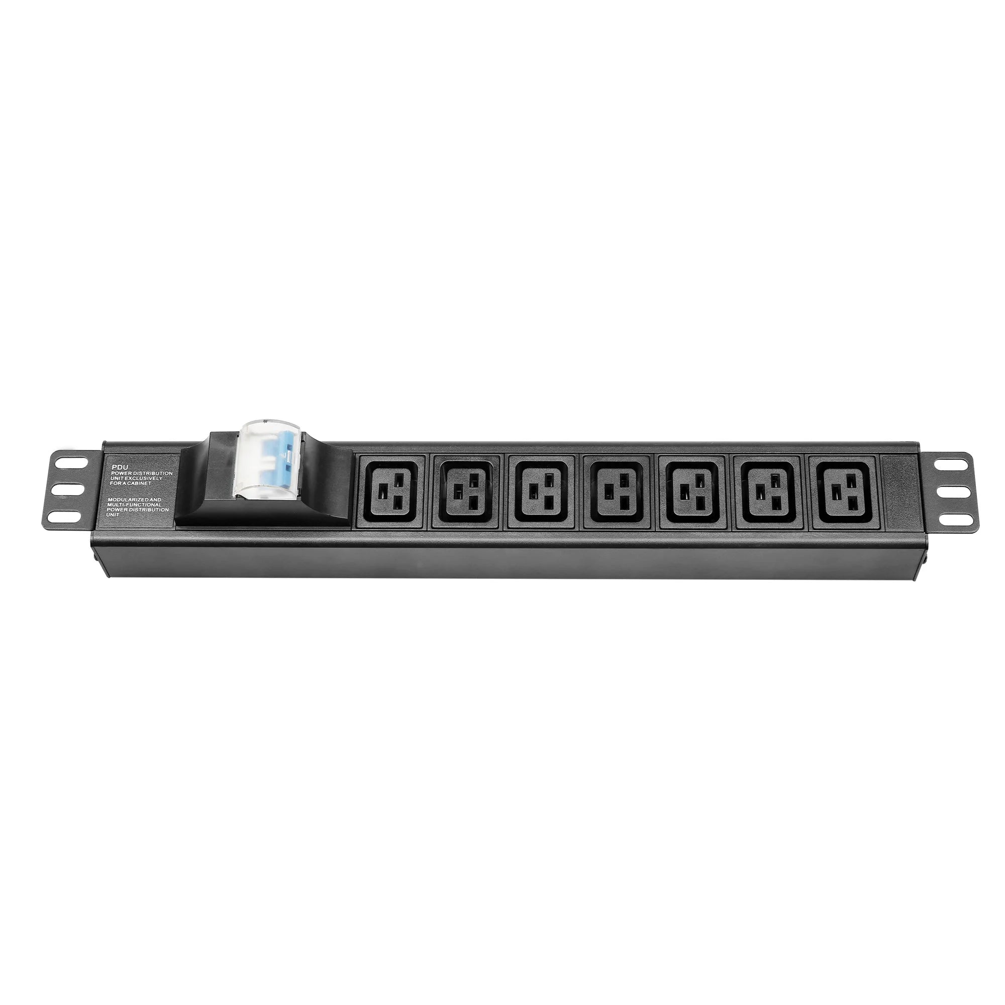GWGJ OEM AC Industrial Power Distribution Unit IEC C19 PDU Model C19-08-S005 with Rocker Switch Breaker 110V~220V 16A Black