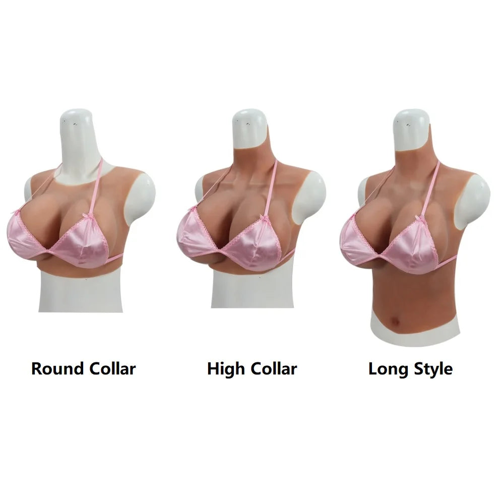 Silicone E Cup Breast Forms Realistic Cotton-Filled Artificial Big Boobs for Transgender Drag Queen Crossdresser