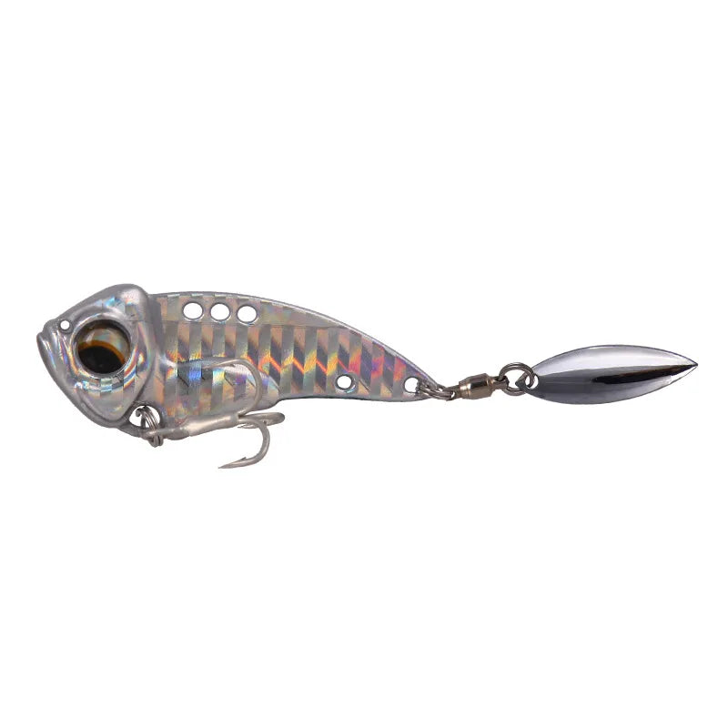 YUCONG 1PCS Metal VIB Spinnerbait 8.5-12.5-17g Jig Spoon Fishing Lure Sinking Vibration Whopper With Sequin leurre Pesca Isca