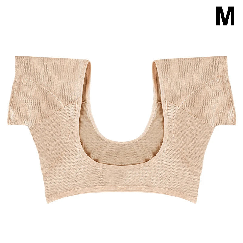 High Quality Sweat Absorbing Clothes Ultra-thin Mesh Quick-drying Chest Wrap Vest Sweat Proof Underarm Sweat Pads T-shirt Women