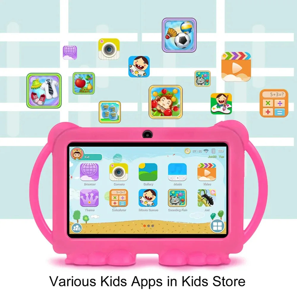 2025 New 7 Inch 5G WIFI Children's Tablet 4GB RAM 64GB ROM Portable Mini Tablet Quad Core Dual Camera 4000mAh Android 13