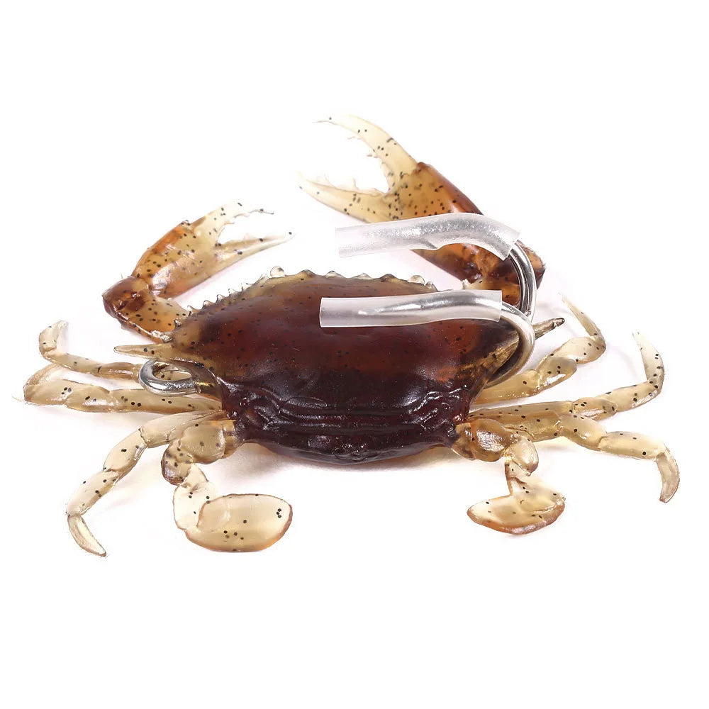 Bionic Crab Silicone Soft Bait Artificial Lifelike Fishing Lure 80mm 19g Freshwater Fish Jig Head Baits For Fishing Tackle