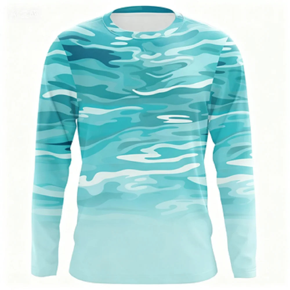 3D Creative Printed Fishing Clothes Diverse Cool Patterns Breathable Sunscreen And Quick Drying Top Outdoor Fishing Casual Wear