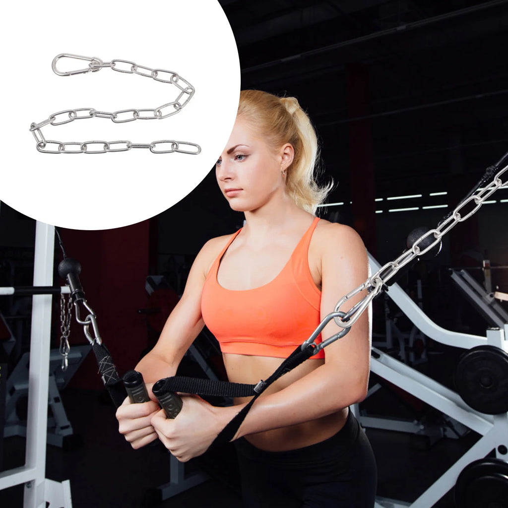 Fitness Extensive Chain Gym Down Chains Duty Heavy Dual Workout Pulley Attachment Tricep Fitness Device Handle Grip Accessories