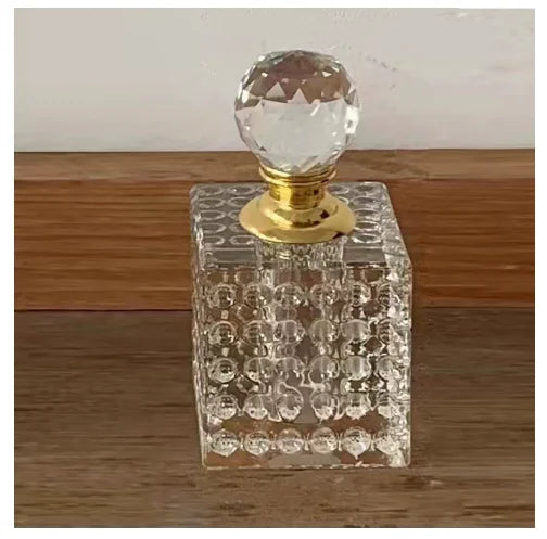 2/10pcs High-grade 3ml/5ml Empty Clear Crystal Glass Essential Oil Bottle Attar Oil /Perfume Bottle With Glass Stick