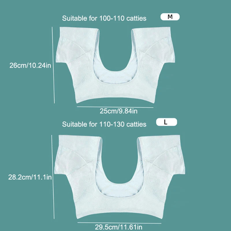 High Quality Sweat Absorbing Clothes Ultra-thin Mesh Quick-drying Chest Wrap Vest Sweat Proof Underarm Sweat Pads T-shirt Women