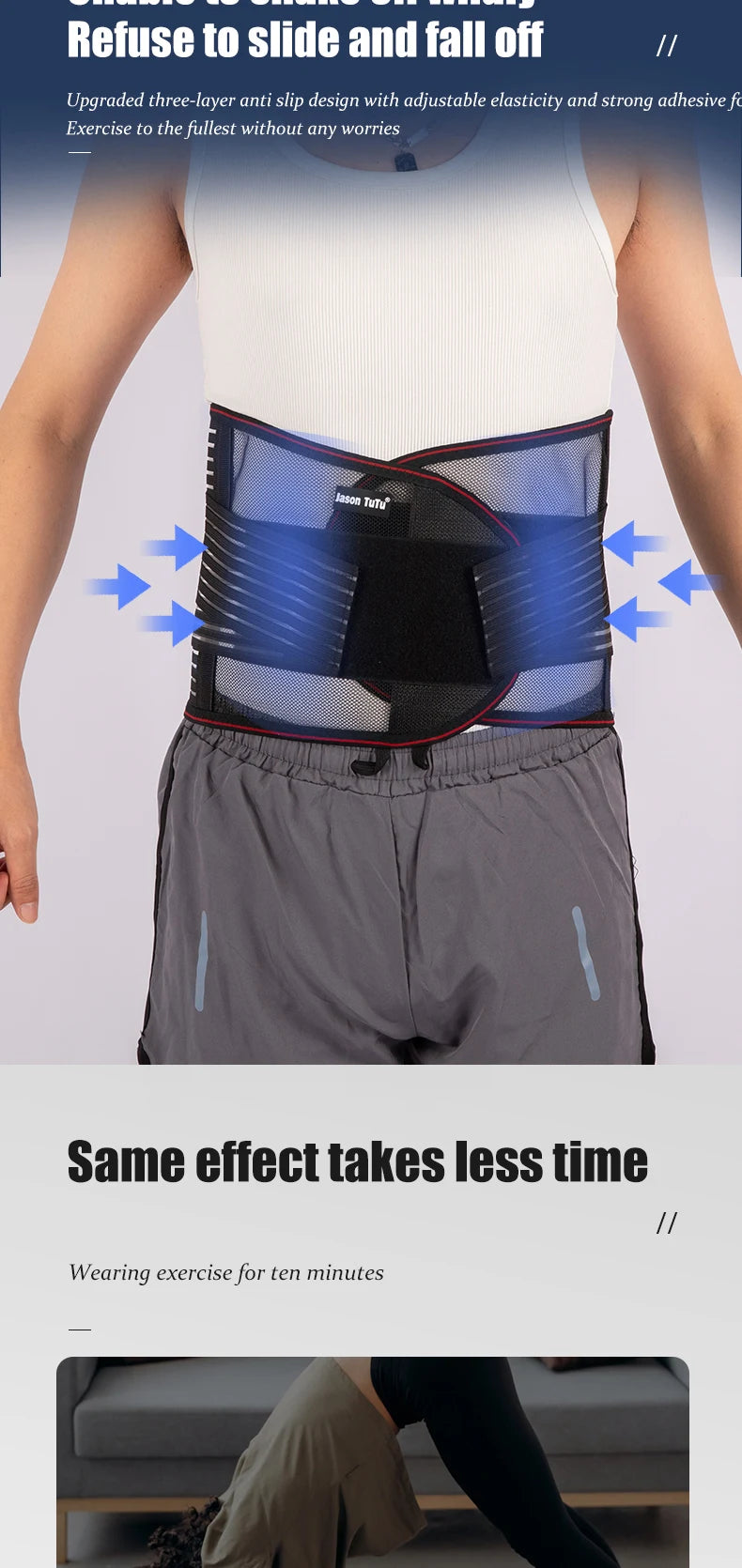 Back Braces for Lower Back Pain Relief with 5 Stays,Breathable Back Support Belt for Men/Women,Anti-skid lumbar support belt