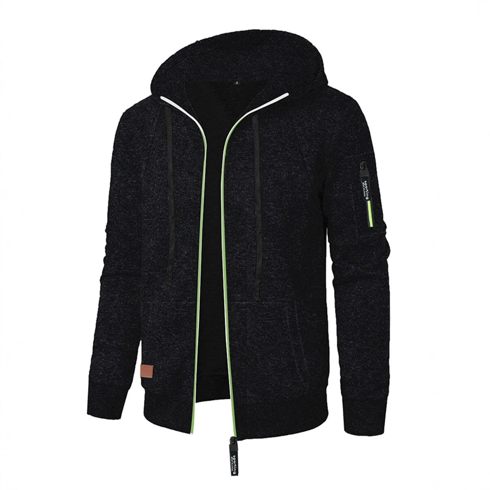 Autumn Winter Sports Sweatshirt Man Retro Workwear Pocket Hooded Zipper Trendy Fashion Hoodies Casual Tops Male Clothes 2025