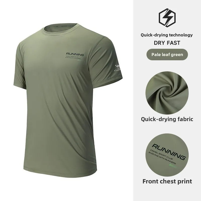 GOLDEN CAMEL Hiking T-shirts Outdoor Sports Casual Fishing T-shirt for Women Summer O-neck Tactical Comfortable t Shirt for Men