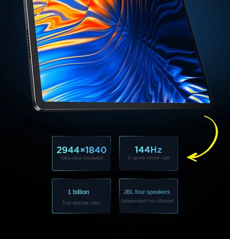 CN ROM Lenovo tablet Xiaoxin Pad Pro 12.7 2025 2.9K LCD Screen 144Hz TB375FC 10200mAh MTK Dimensity 8300 45W fast charging