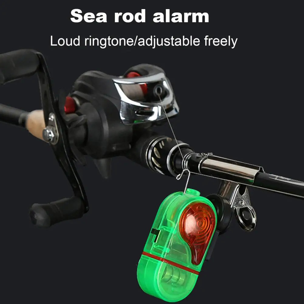 Fishing Bite Alarm Lamp with Clip 80dB Night Fishing Rod Alert Light Electronic Fish Bite Detector Strike Sensor LED Lamp