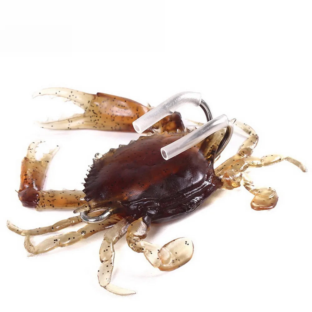 Bionic Crab Silicone Soft Bait Artificial Lifelike Fishing Lure 80mm 19g Freshwater Fish Jig Head Baits For Fishing Tackle