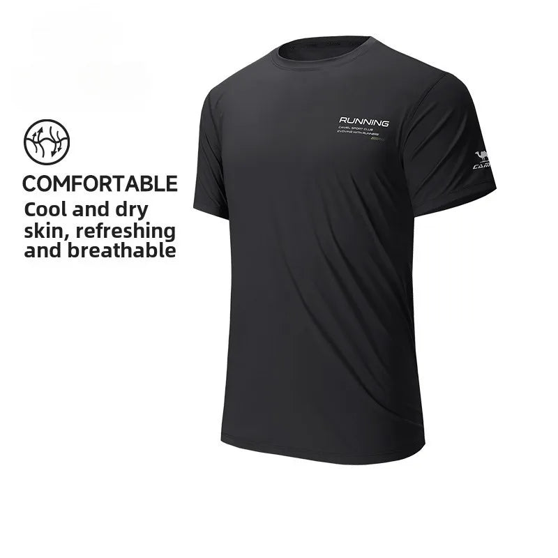 GOLDEN CAMEL Hiking T-shirts Outdoor Sports Casual Fishing T-shirt for Women Summer O-neck Tactical Comfortable t Shirt for Men