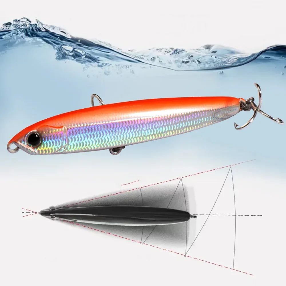 GOBAIT Sinking Pencil Bait 10g 14g 18g 24g Minnow 8cm 10cm Fishing Hook Metal Jig Wobbler Plopper Casting Gear Popper Pesca Lure