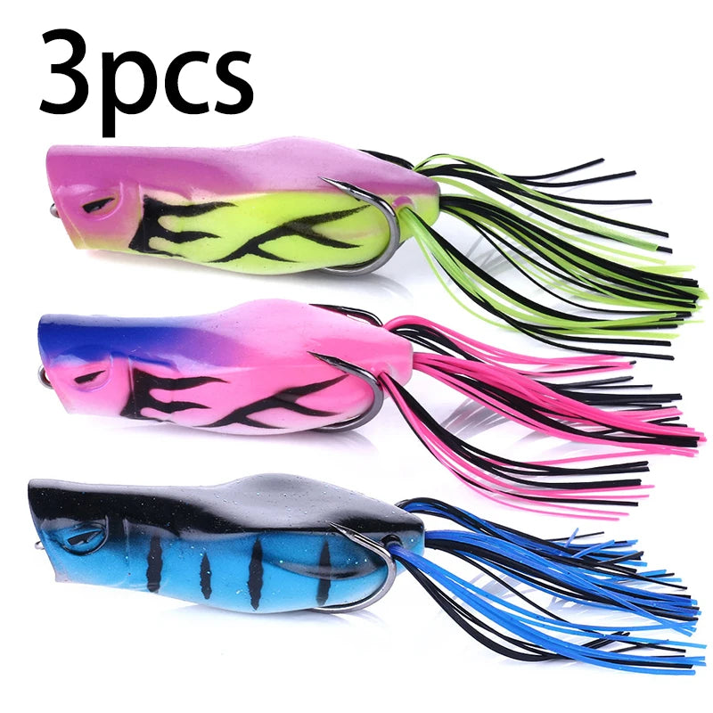 3pcs 10PCS Ray Frog Lure 7cm 14g Fishing Lure Sillicon Bait Artificial For Snakehead Bass Pike Carp Pesca bait Topwater
