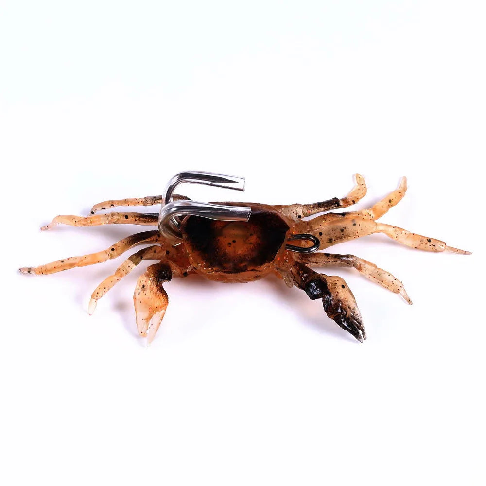 Bionic Crab Silicone Soft Bait Artificial Lifelike Fishing Lure 80mm 19g Freshwater Fish Jig Head Baits For Fishing Tackle