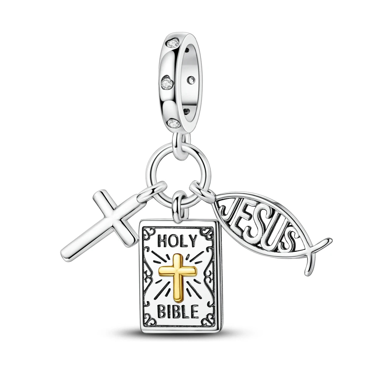 New In 925 Sterling Silver Golden Sunflower Lucky Stars Charm Fit Original Bracelet Necklace Sun Moon Diamond Charm Jewelry DIY