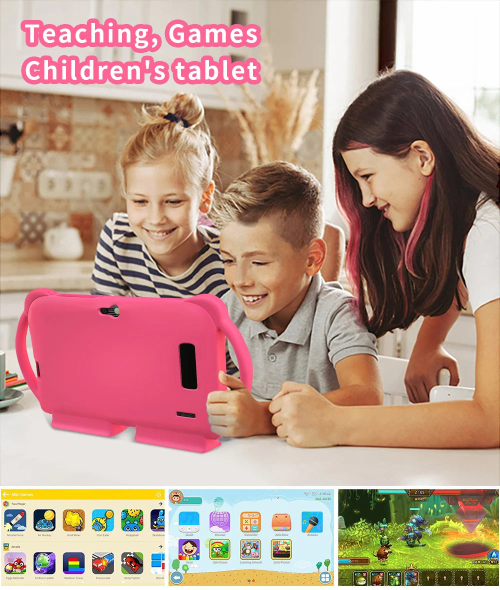 2025 New 7 Inch 5G WIFI Children's Tablet 4GB RAM 64GB ROM Portable Mini Tablet Quad Core Dual Camera 4000mAh Android 13