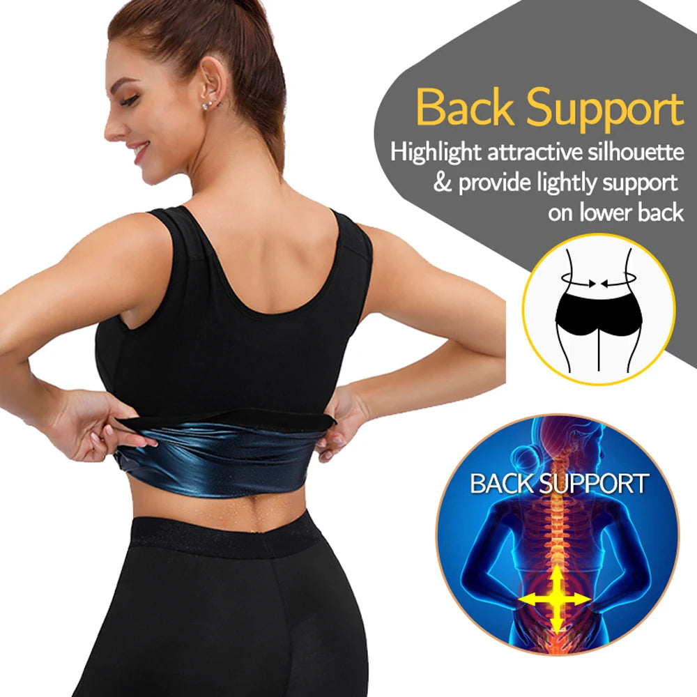 1PCS Women’s Sweat Vest for Weight Loss – Heat-Trapping Sauna Tank Top, Slimming Workout Shirt with Compression for Faster Sweat