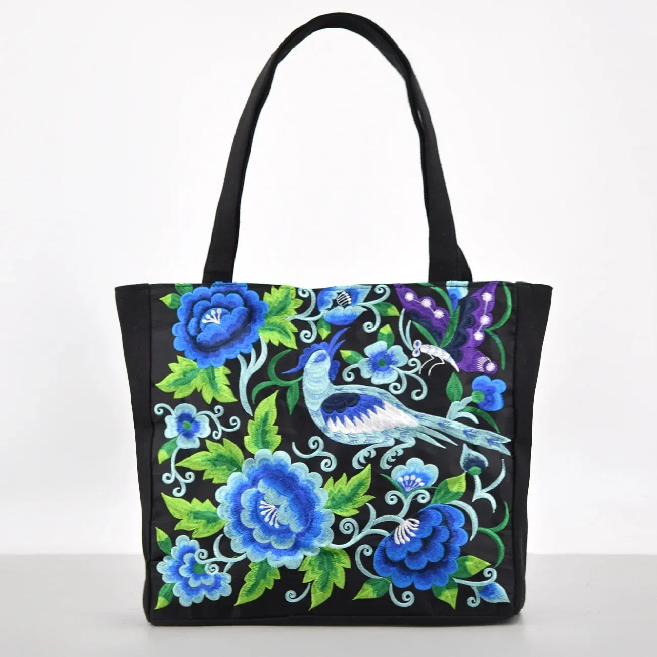 Ethnic Phoenix Embroidered Women's Shoulder Bag Receptor Embroidered Canvas Casual Bag Handbags for Women sac a main femme