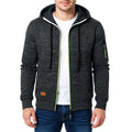 Autumn Winter Sports Sweatshirt Man Retro Workwear Pocket Hooded Zipper Trendy Fashion Hoodies Casual Tops Male Clothes 2025