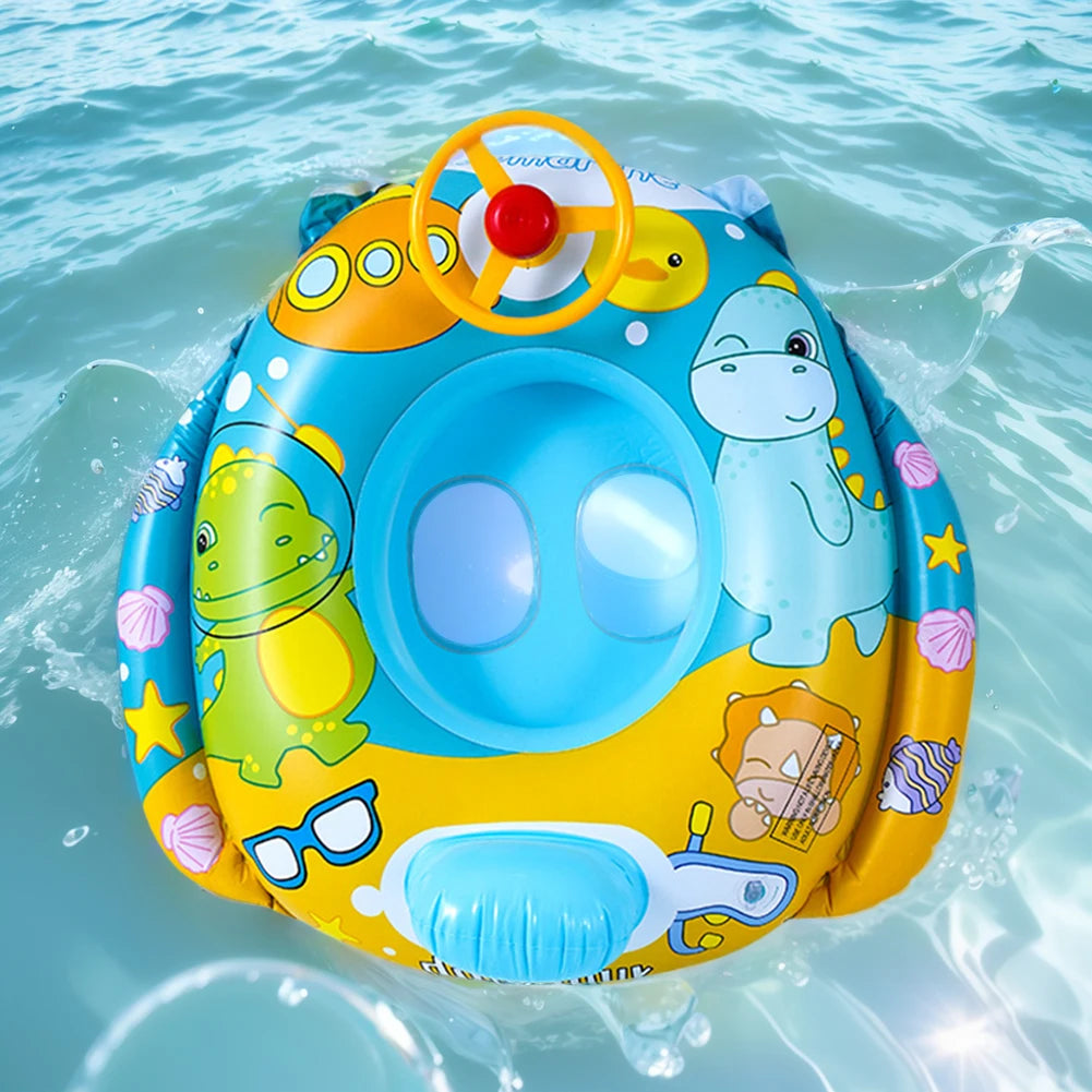 Children Inflatable Swimming Ring with Seat Baby Swimming Float Swimming Pool Toys Swim Tubes Rings for Kids Outdoor Pool Toys