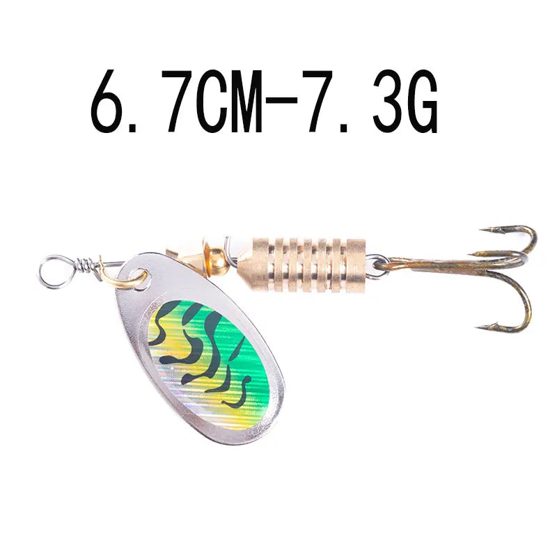 5g Spinnerbait Metal Fishing Lure Artificial Bait Fishing Tackle Feather Hook Spoon Bait with Bright Color