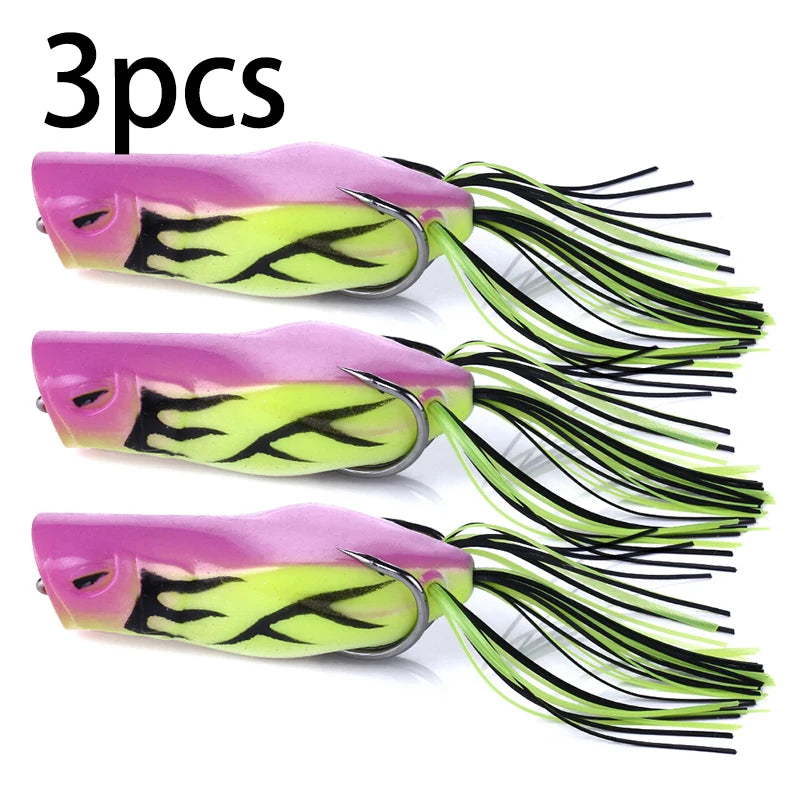 3pcs 10PCS Ray Frog Lure 7cm 14g Fishing Lure Sillicon Bait Artificial For Snakehead Bass Pike Carp Pesca bait Topwater