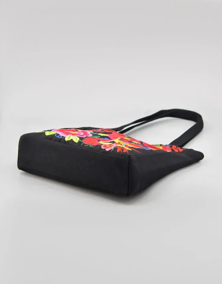 Ethnic Phoenix Embroidered Women's Shoulder Bag Receptor Embroidered Canvas Casual Bag Handbags for Women sac a main femme