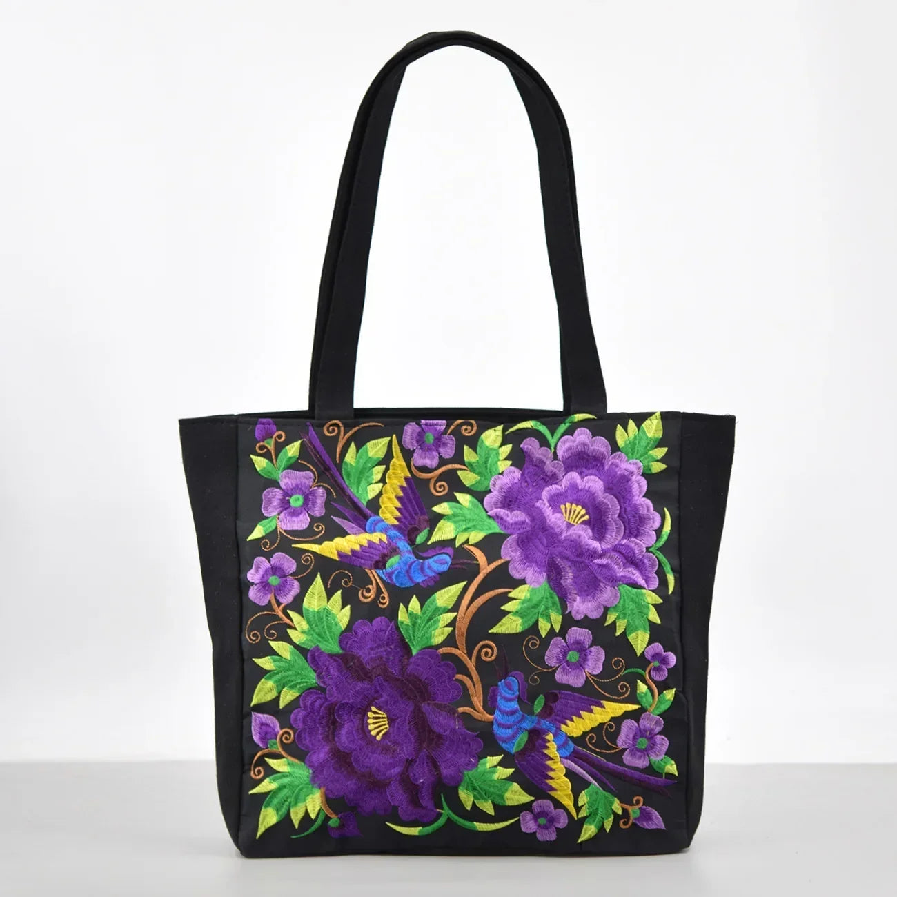 Ethnic Phoenix Embroidered Women's Shoulder Bag Receptor Embroidered Canvas Casual Bag Handbags for Women sac a main femme