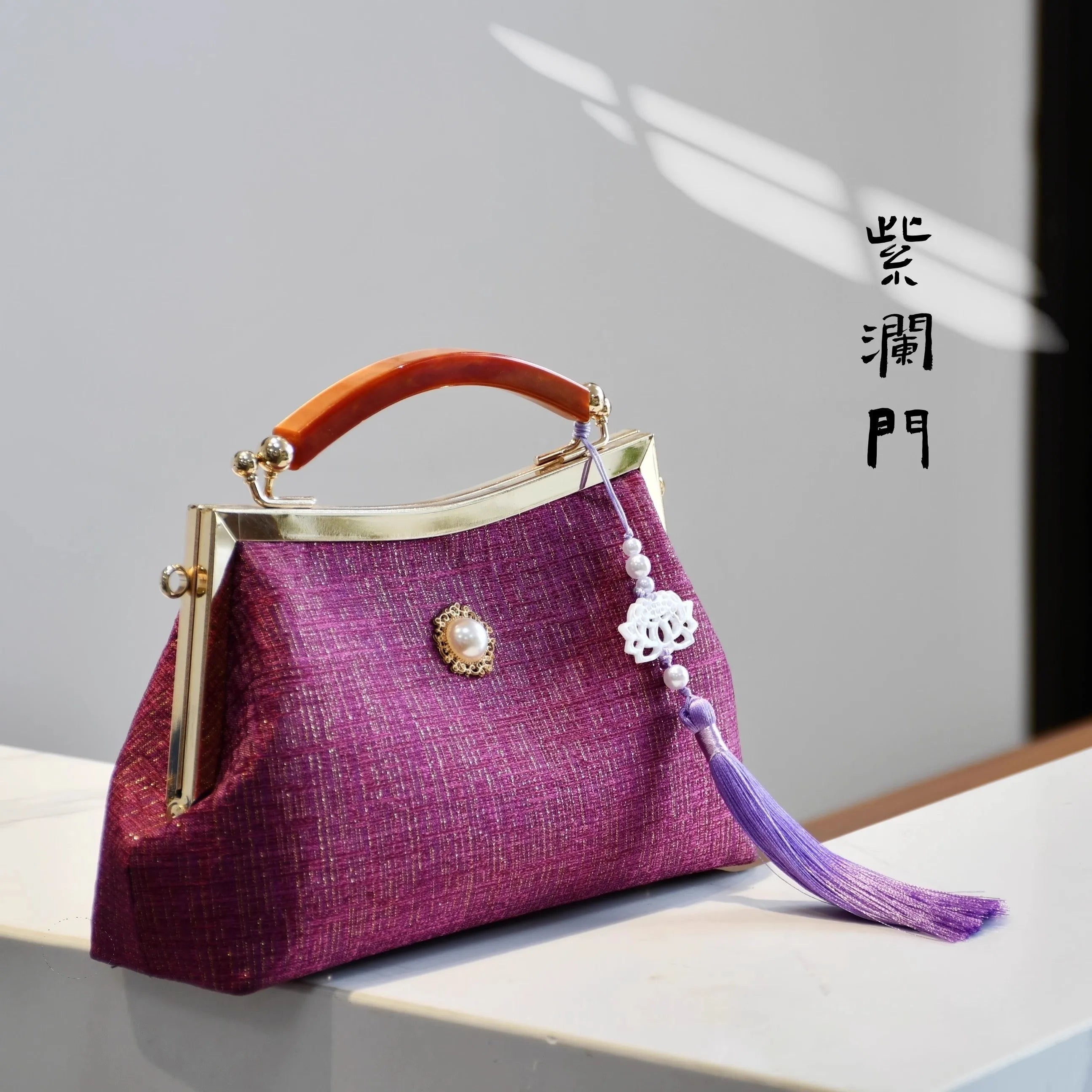 Classic Chocolate Top Handle Europe America Bag Chinese Bags Fringe Tassel Style Vintage Women Bag Chain Strap Women's Handbags