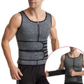 Men's Sauna Waist Trainer Vest Sweat Vest with Trimmer Belt Workout Tank Top Body Shaper Fitness Slimming Shirt Shapewear