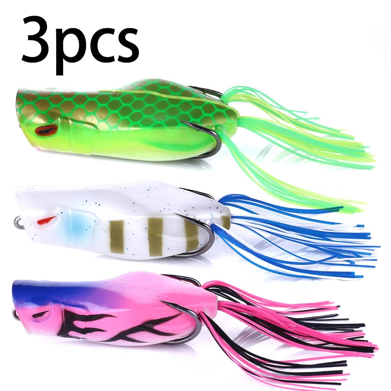 3pcs 10PCS Ray Frog Lure 7cm 14g Fishing Lure Sillicon Bait Artificial For Snakehead Bass Pike Carp Pesca bait Topwater