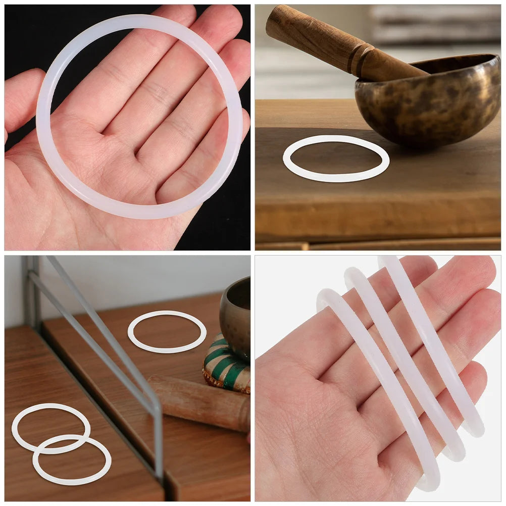3 Pcs Crystal Singing Bowl Rubber Ring Music Bowl Pad Sound Bowl Washer Tibetan Bowl Gasket For Bowl Accessories Parts