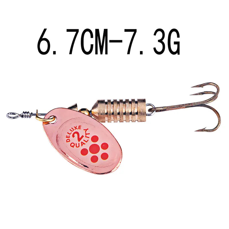 5g Spinnerbait Metal Fishing Lure Artificial Bait Fishing Tackle Feather Hook Spoon Bait with Bright Color