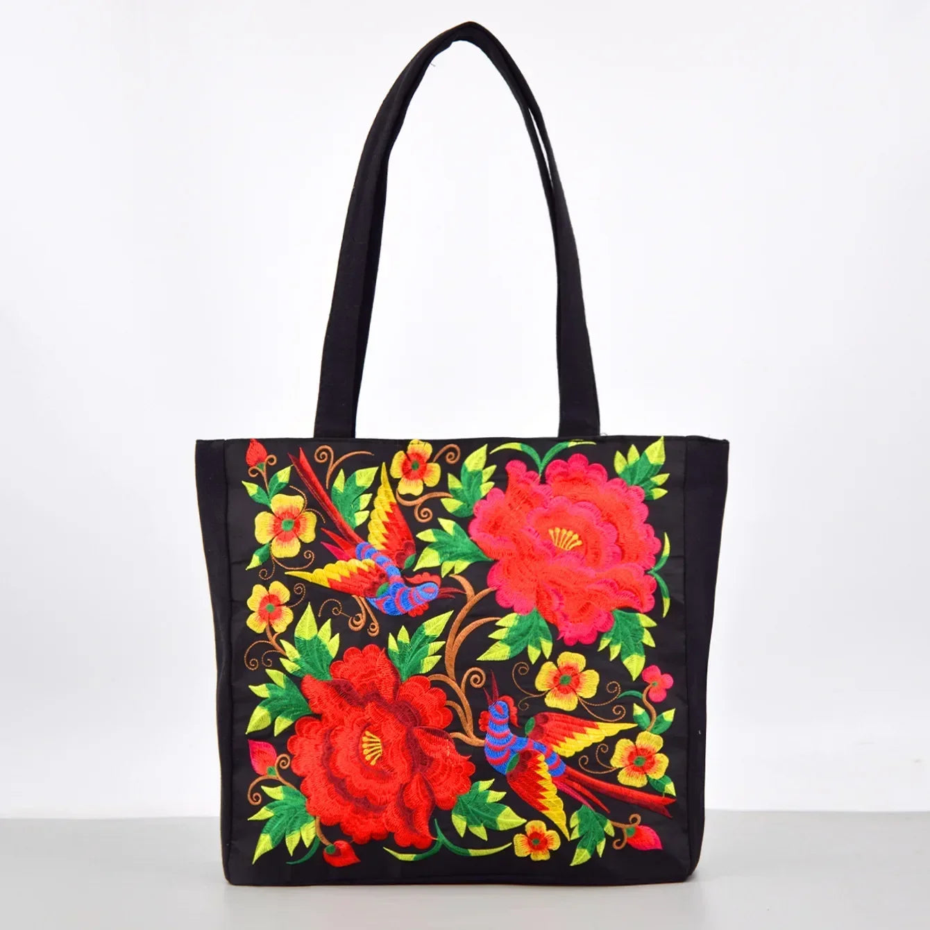 Ethnic Phoenix Embroidered Women's Shoulder Bag Receptor Embroidered Canvas Casual Bag Handbags for Women sac a main femme