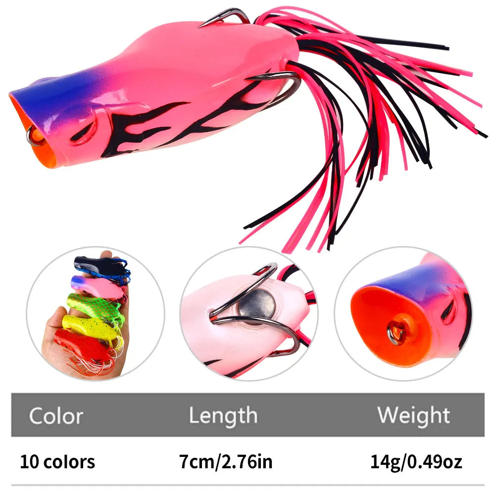 3pcs 10PCS Ray Frog Lure 7cm 14g Fishing Lure Sillicon Bait Artificial For Snakehead Bass Pike Carp Pesca bait Topwater