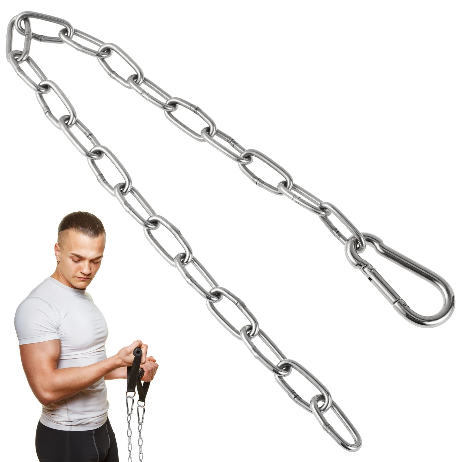 Fitness Extensive Chain Gym Down Chains Duty Heavy Dual Workout Pulley Attachment Tricep Fitness Device Handle Grip Accessories