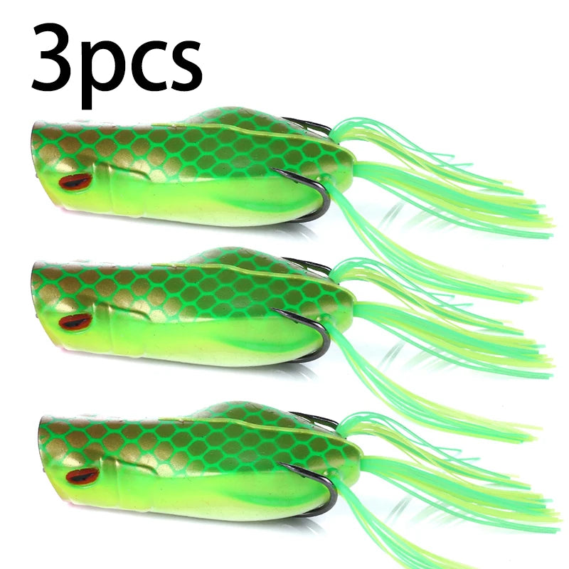 3pcs 10PCS Ray Frog Lure 7cm 14g Fishing Lure Sillicon Bait Artificial For Snakehead Bass Pike Carp Pesca bait Topwater