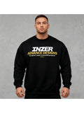 Men's INZER high-end Design black sweatshirt - A round-neck hoodie carefully crafted for weightlifting enthusiasts