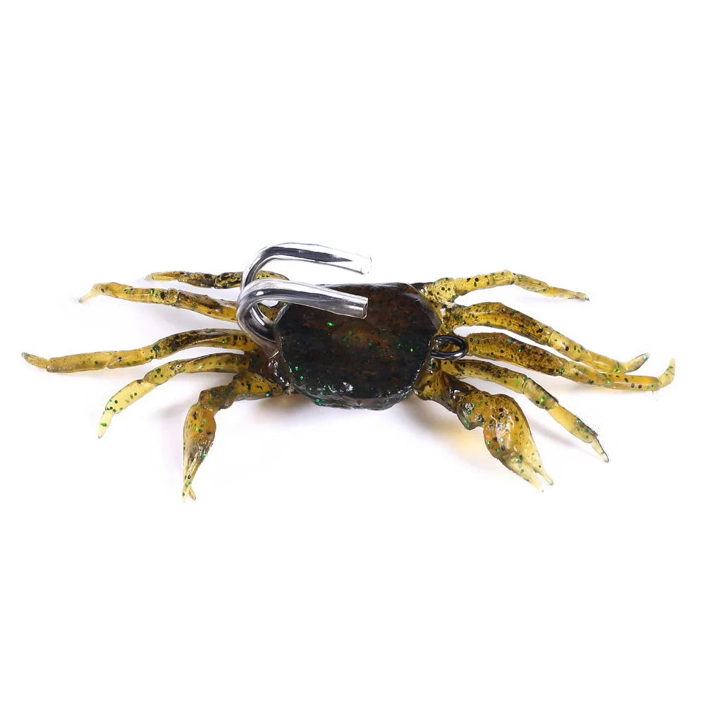 Bionic Crab Silicone Soft Bait Artificial Lifelike Fishing Lure 80mm 19g Freshwater Fish Jig Head Baits For Fishing Tackle