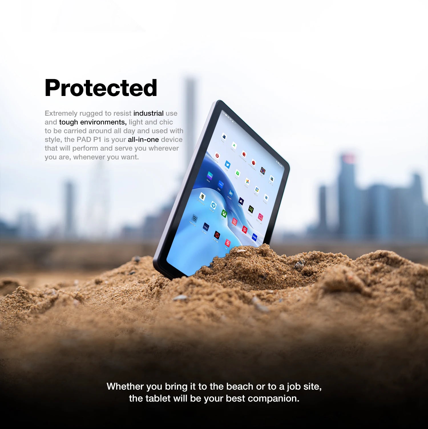 AGM PAD P1 Waterproof 10.36" FHD+ Tablet, 8GB+256GB, MTK Helio G99, 7000mAh Battery, Android Tablets + Free Drop Proof Case.