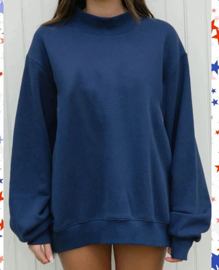 Women's Half High Collar Solid Sweatshirt Loose Knitted Pullover Soft Top Women Breathable  Warm Flexible Casual Spring Autumn T